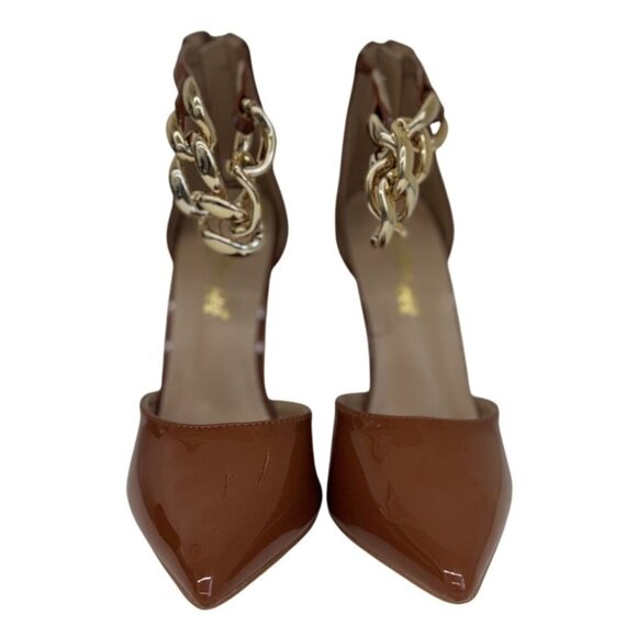CATHY DIN / Rae-61 / Womens Pointed-Toe High Heels / With Gold Chain Accent & An - Picture 3 of 8